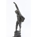 pereche de statuete Renaissance Revival. bronz patinat. Italia sec XIX